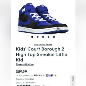 Boys Nike high tops size 4 Y